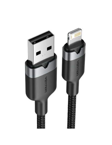 Cable usb lightning vention lanbh/ usb macho - lightning macho/ 480mbps/ 2m/ negro