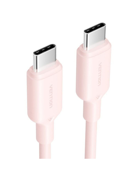 Cable usb 2.0 tipo-c 3a vention trcph/ usb tipo-c macho - usb tipo-c macho/ hasta 60w/ 480mbps/ 2m/ rosa