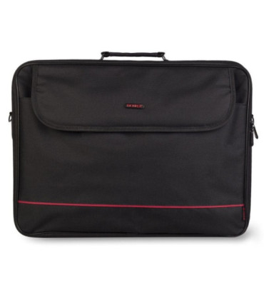 Maletín monray passenger plus para portátiles hasta 18'/ cinta para trolley/ negro