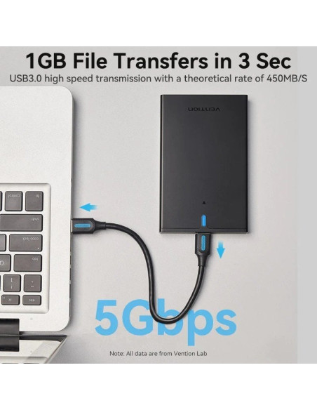 Caja externa para disco duro de 2.5' vention kpab0/ usb 3.0 micro usb/ sin tornillos