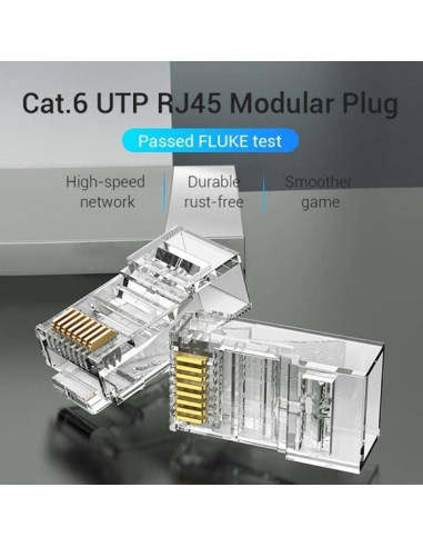 Conector rj45 iddr0-100/ cat.6 utp/ 100 uds