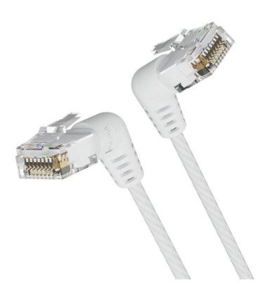 Cable de red rj45 utp vention ibowf cat.6a/ 1m/ cabeza rotatoria 360º/ blanco