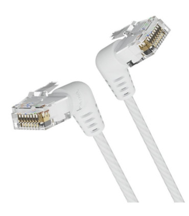 Cable de red rj45 utp vention ibowi cat.6a/ 3m/ cabeza rotatoria 360º/ blanco