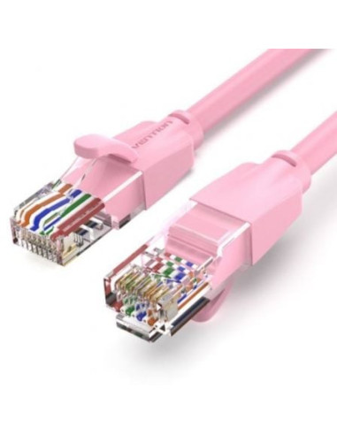 Cable de red rj45 utp vention ibepf cat.6/ 1m/ rosa