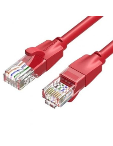 Cable de red rj45 utp vention iberf cat.6/ 1m/ rojo