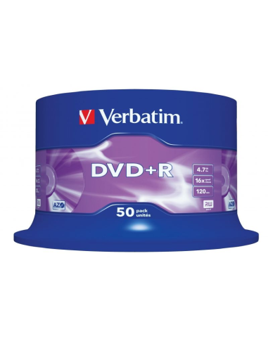 Dvd+r verbatim advanced azo 16x/ tarrina-50uds