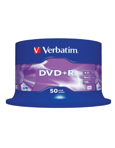 Dvd+r verbatim advanced azo 16x/ tarrina-50uds