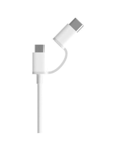 Cable usb 2.0 xiaomi sjv4083ty/ usb macho - micro usb macho/ usb tipo-c macho/ 30cm/ blanco