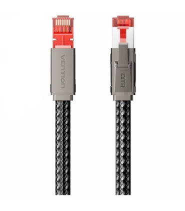 Cable de red rj45 sftp vention ikmhg cat.8/ gaming/ 50cm/ gris