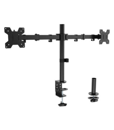 Soporte de mesa para 2 monitores aisens dt32tsr-279/ giratorio/ inclinable/ hasta 10kg