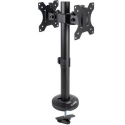 Soporte de Mesa para 2 Monitores TooQ DB1132TN-B/ Giratorio/ Inclinable/ hasta 8kg