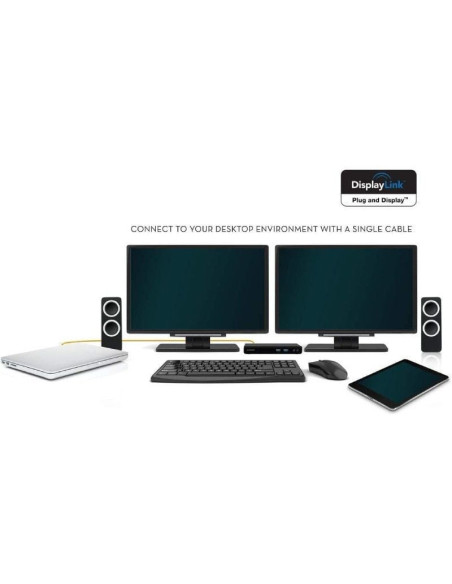 Docking usb 3.0 2-power doc0101a/ 1xhdmi/ / 1xdvi/ 6xusb/ 1xrj45/ 2xaudio