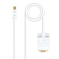 Cable Conversor Nanocable 10.15.4102/ Mini DP Macho - VGA Macho/ 2m/ Blanco