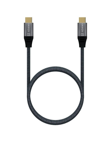 Cable usb 3.2 tipo-c aisens a107-0672 20gbps 100w/ usb tipo-c macho - usb tipo-c macho/ hasta 100w/ 2500mbps/ 1.5m/ gris