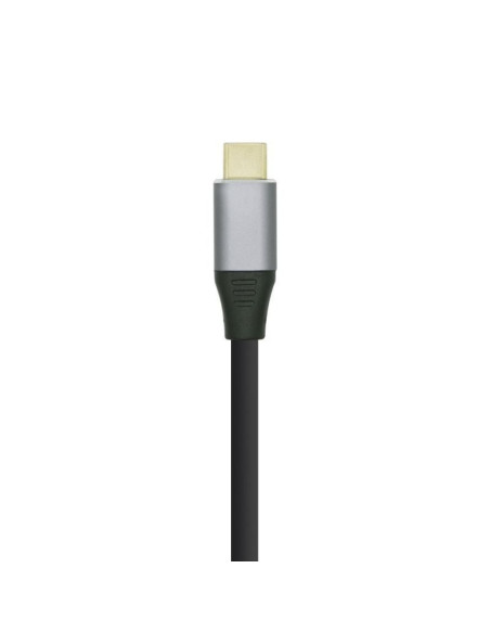 Cable displayport aisens a109-0395/ usb tipo-c macho - displayport macho/ hasta 27w/ 1250mbps/ 1.8m/ negro