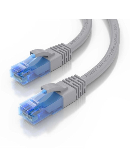 Cable de red rj45 awg26 cca utp aisens a135-0774 cat.6/ 75cm/ gris