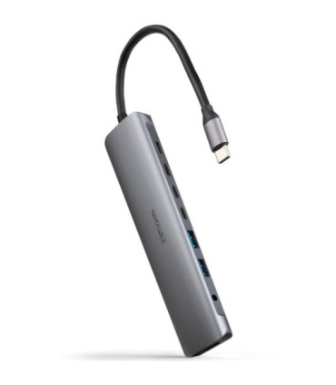 Docking tipo-c nanocable 10.16.4608/ 2xusb/ 3xusb tipo-c/ 1xhdmi 4k/ 1xjack 3.5/ 1xusb tipo-c pd/ gris