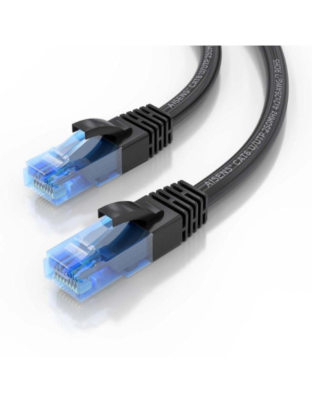 Cable de red rj45 awg26 cca utp aisens a135-0841 cat.6/ 50cm/ negro