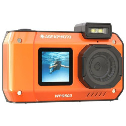 Cámara digital deportiva agfaphoto realishot wp9500/ 24mp/ naranja