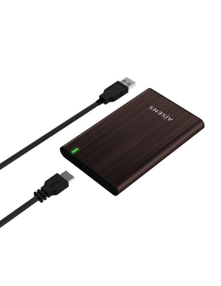 Caja externa para disco duro de 2.5' aisens ase-2525bwn/ usb 3.0/ sin tornillos