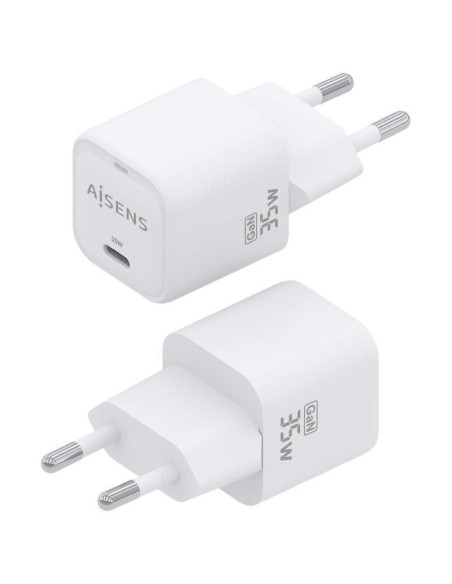 Cargador gan de pared aisens asch-35w1p022-w/ 1xusb tipo-c/ 35w