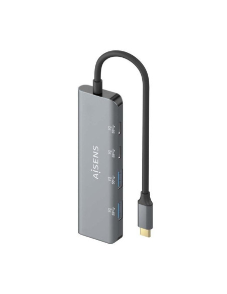 Hub usb tipo-c aisens a109-0763/ 2xusb/ 2xusb tipo-c/ gris