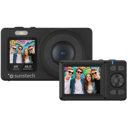 Cámara digital sunstech dcam4825/ 48mp/ zoom óptico 18x/ negra
