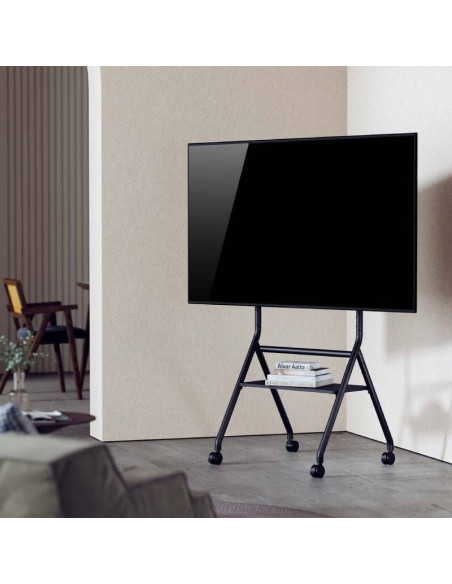 Soporte de suelo con ruedas aisens ft86fe-329 para tv de 37-86'/ hasta 80kg