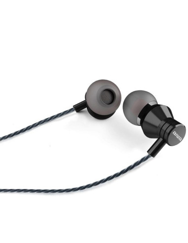 Auriculares intrauditivos aiwa estm-50bk/ con micrófono/ jack 3.5/ negro