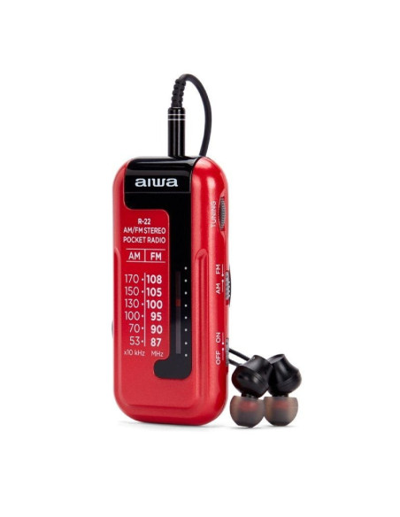 Radio portátil aiwa r-22rd/ roja
