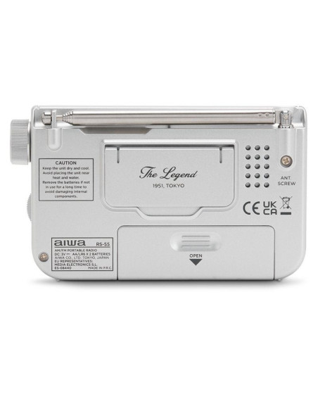 Radio portátil aiwa rs-55sl/ plata