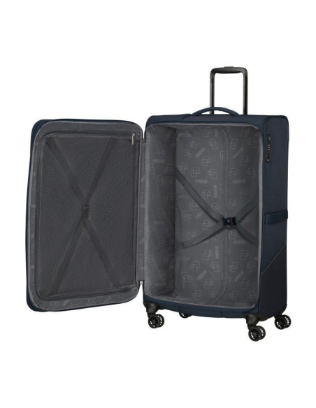 Maleta grande american tourister summerride spinner 80cm/ 80x48x30cm/ 4 ruedas/ azul marino