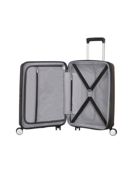 Maleta de cabina american tourister soundbox spinner 55cm/ 55x40x20cm/ 4 ruedas/ negra