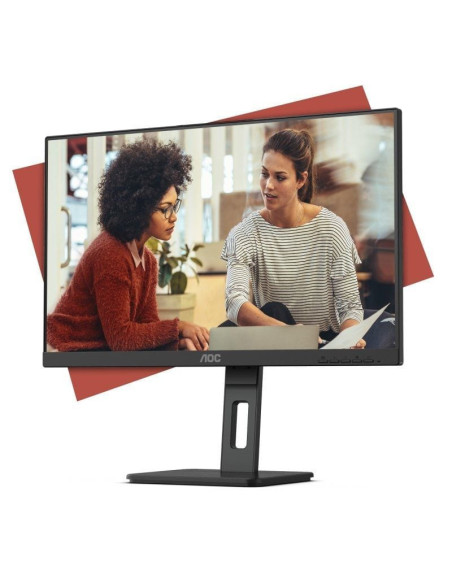 Monitor aoc 24e3qaf 23.8'/ full hd/ multimedia/ regulable en altura/ negro