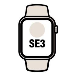 Apple Watch SE3/ GPS/ 44mm/ Caja de Aluminio Blanco Estrella/ Correa Deportiva Arena S/M