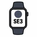 Apple Watch SE3/ GPS/ 44mm/ Caja de Aluminio Medianoche/ Correa Deportiva Azul Marino S/M
