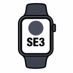 Apple Watch SE3/ GPS/ 44mm/ Caja de Aluminio Medianoche/ Correa Deportiva Azul Marino M/L