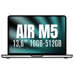 Apple Macbook Air 13,6'/ M5 10-Core CPU/ 16GB/ 512GB SSD/ 8-Core GPU/ Plata