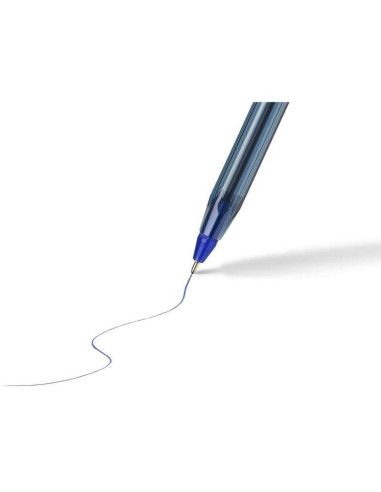 Caja de bolígrafos de tinta de aceite bic cristal exact ultrafine 992605/ 20 unidades/ azules