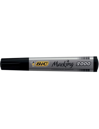 Caja de rotuladores punta fibra acrílica permanente bic marking 2000/ 4.9mm/ 12 unidades/ negros