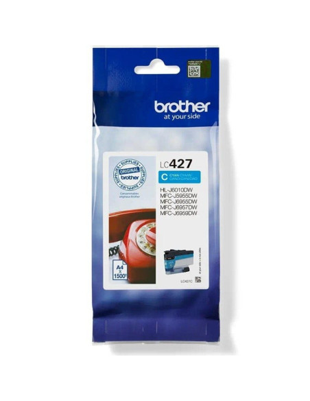Cartucho de tinta original brother lc-427/ cian