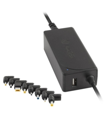 Cargador de portátil ngs w-45w/ 1xusb/ 45w/ automático/ 8 conectores/ voltaje 19-20v