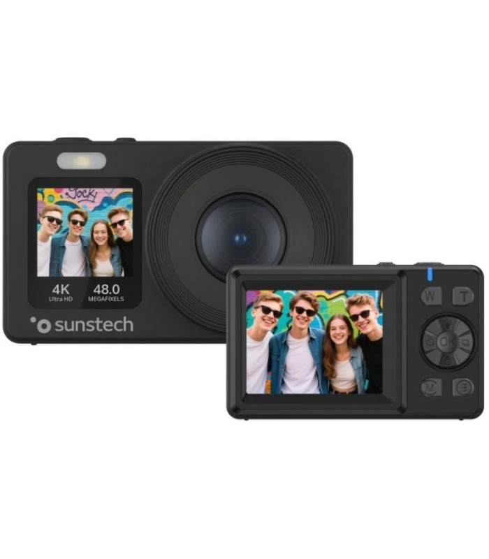 Cámara digital sunstech dcam4825/ 48mp/ zoom óptico 18x/ negra