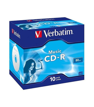 Cd-r verbatim music 16x/ caja-10uds
