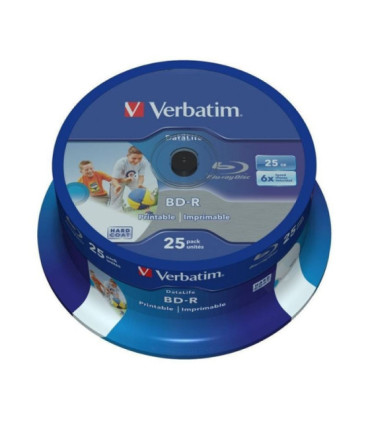 Blue-ray bd-r verbatim 43811 imprimible 6x/ tarrina-25uds
