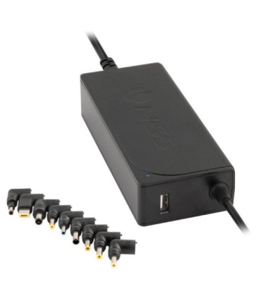 Cargador de portátil ngs w-70w/ 1xusb/ 70w/ automático/ 9 conectores/ voltaje 18.5-20v