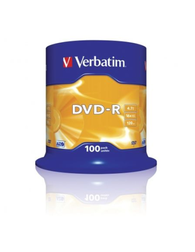 Dvd-r verbatim advanced azo 16x/ tarrina-100uds