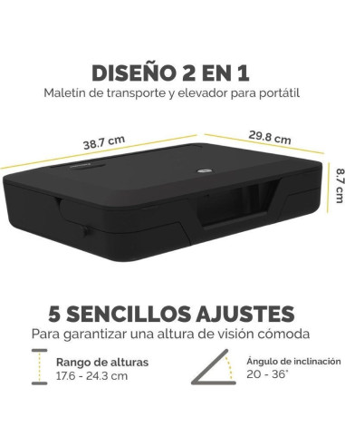Maletín con elevador fellowes breyta para portátiles hasta 14'/ negro