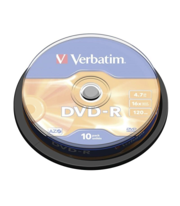 Dvd-r verbatim advanced azo 16x/ tarrina-10uds