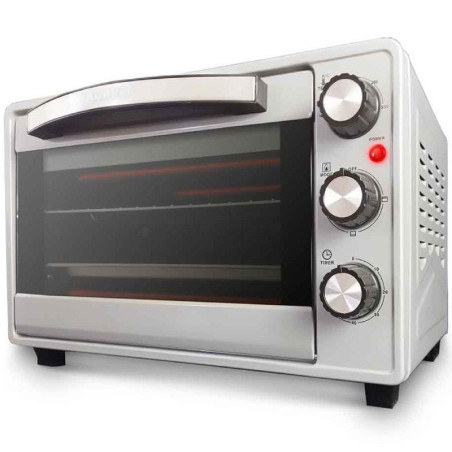 Horno de sobremesa grunkel hr-23silver/ 1600w/ capacidad 23l/ plata